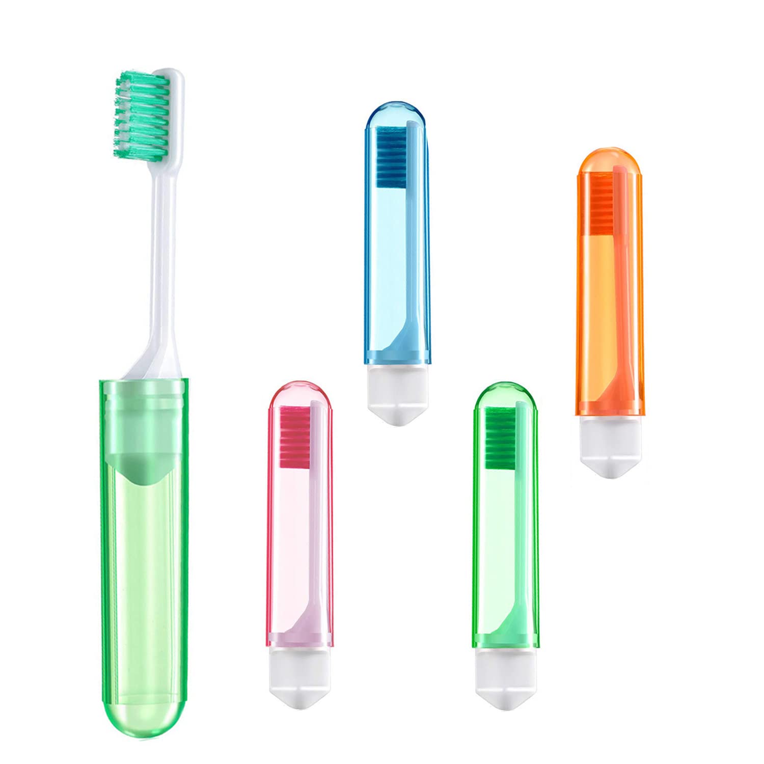 HANNEA 4 Pcs Travel Toothbrush Mini Foldable Toothbrush with a Toothbrush Box for Travel, Camping, School, Home, Business Trip HANNEA 4 Pcs Travel Toothbrush Mini Foldable Toothbrush with a Toothbrush Box for Travel, Camping, School, Home, Business Trip